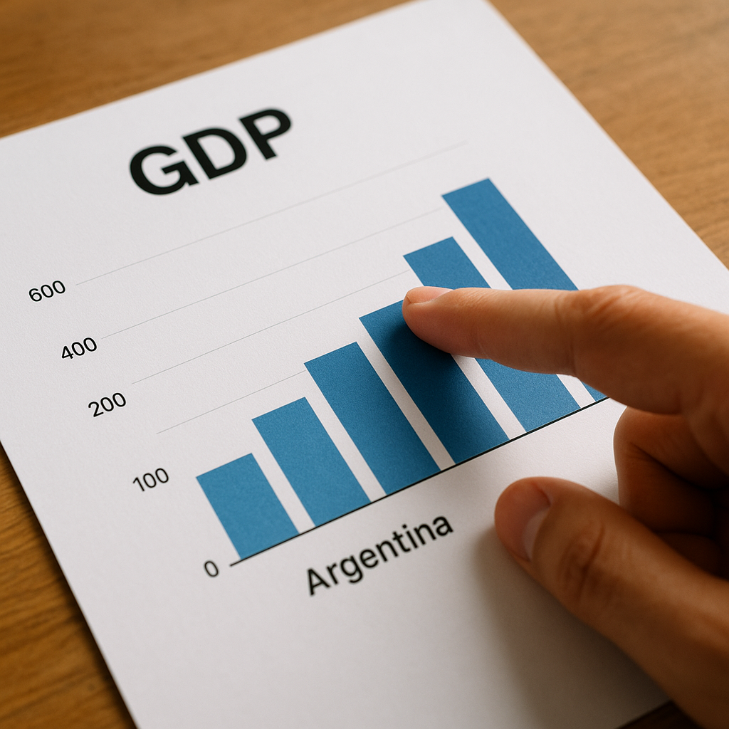 아르헨티나 명목 GDP 규모와 세계 25~27위권 순위를 싱가포르 이스라엘 등과 비교해 보여주는 그래프