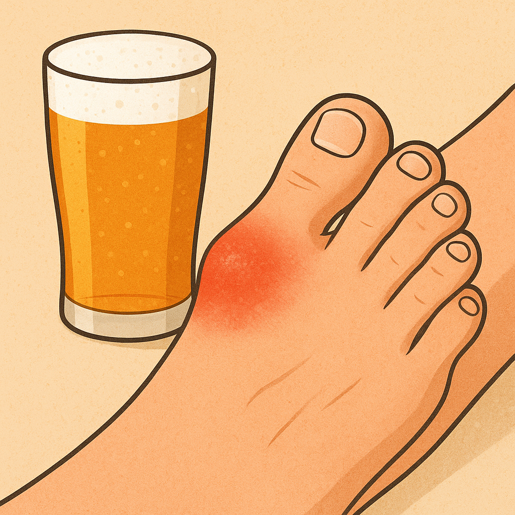 맥주 퓨린 함량 낮은데도 통풍에 위험한 진짜 이유