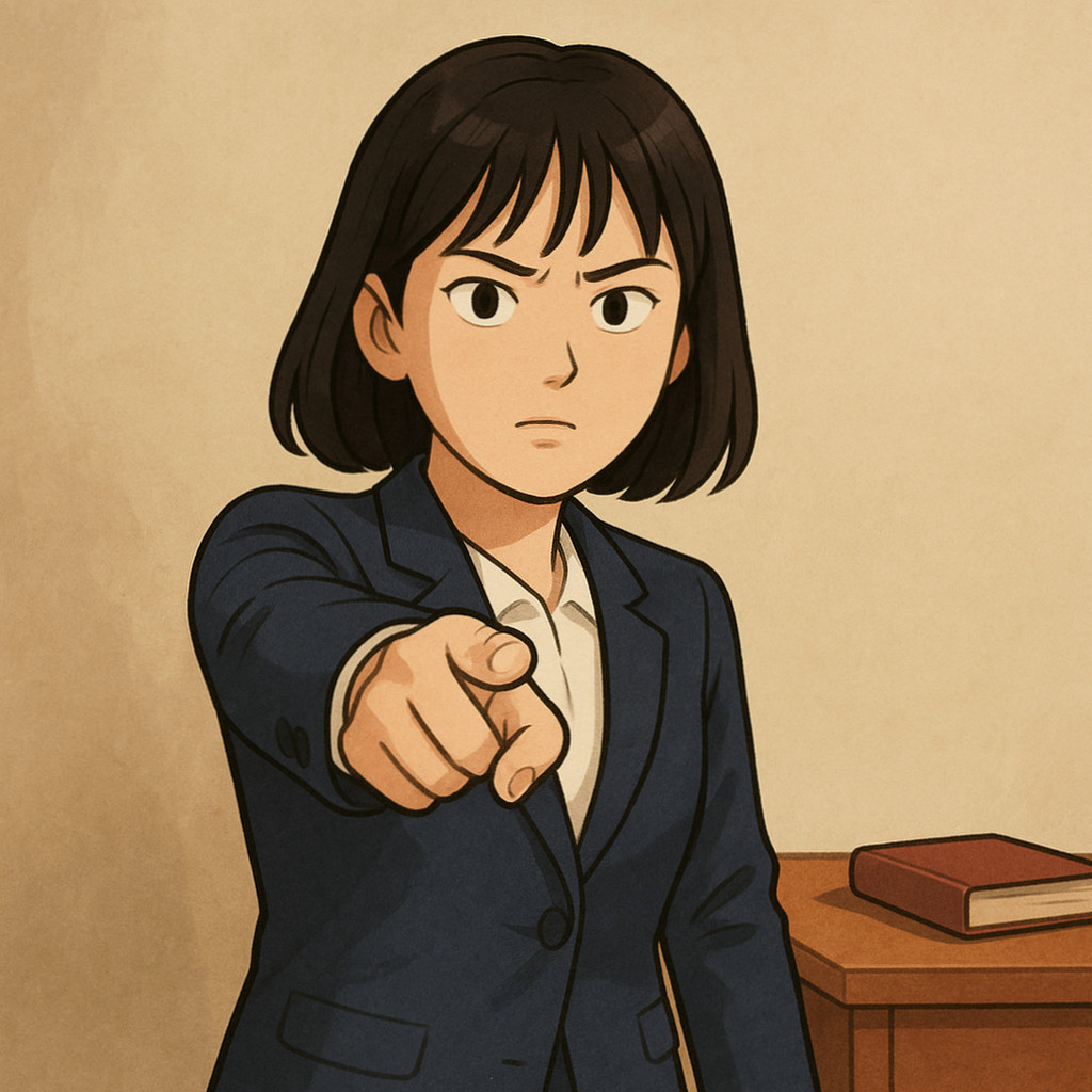 일본판 《이상한 변호사 미나미》의 포스터 이미지로, 주인공 미나미가 변호사로 활동하는 모습이 담겨 있다.